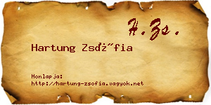 Hartung Zsófia névjegykártya