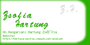 zsofia hartung business card